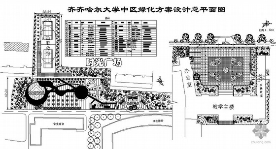 斯坦福大学景观规划设计资料下载-齐齐哈尔某大学景观规划设计