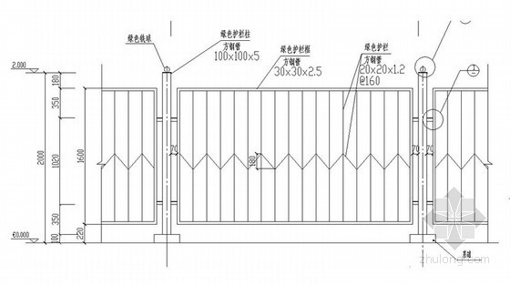 护栏施工图详图资料下载-护栏施工图节点详图