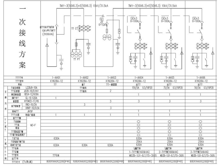 [山西]重点中学新校区建筑群全套强弱电图纸（13栋楼、311张）-10kVA高压配电系统图.jpg