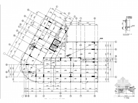 13层L型框支剪力墙住宅结构施工图-屋面板钢筋图 