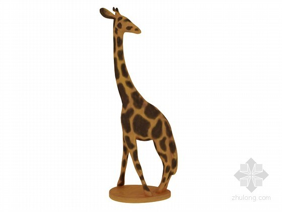 su动物摆件资料下载-长颈鹿3D模型下载