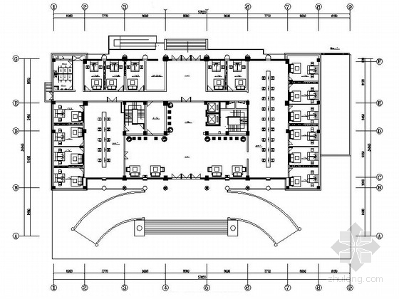 应急中心施工图资料下载-[江西]地质灾害应急指挥中心办公楼室内装修施工图