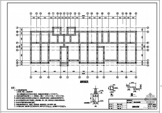 住宅设计结构图纸资料下载-贵州某七层砌体住宅结构设计图(共两套图纸)