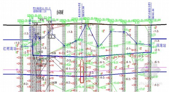 地铁区间盾构施工风险评估及应急预案61页-地质剖面图 