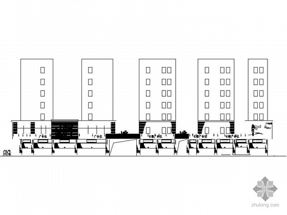建筑施工图弧形立面资料下载-某现代商业街立面装饰工程建筑施工图