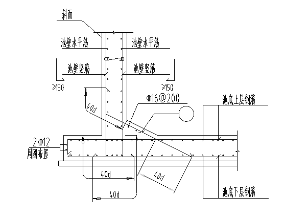 钢排架废旧厂房改造图2019建筑结构水暖电-池壁板与池底板连接