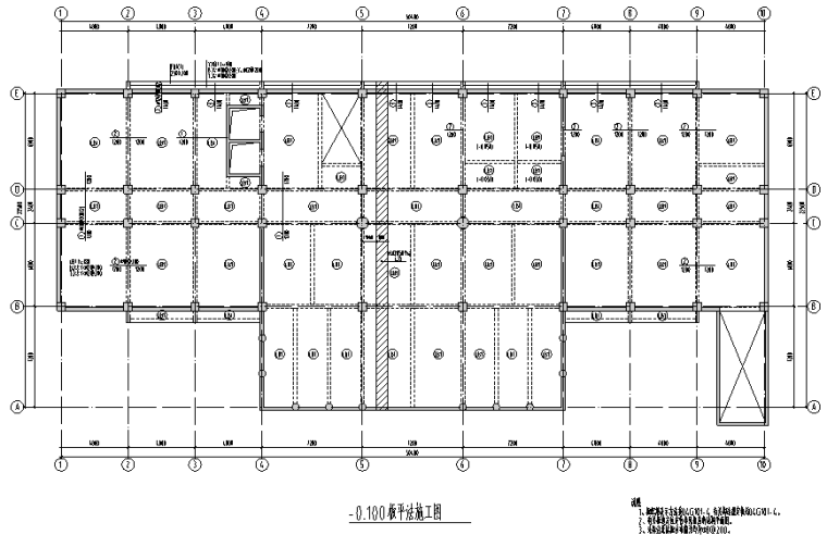 湖南省建筑设计院办公楼资料下载-4层框剪结构办公楼建筑结构施工图