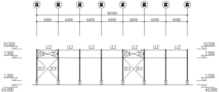 南京单跨门式刚架钢结构工程施工图（CAD，10张）_6