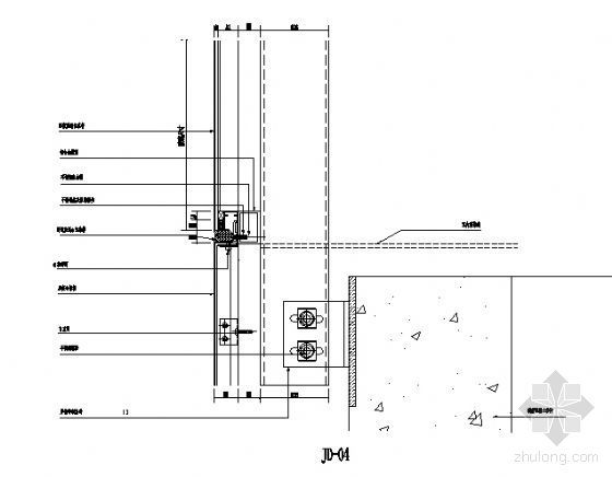 玻璃幕墙竖向节点图资料下载-玻璃幕墙竖向节点图