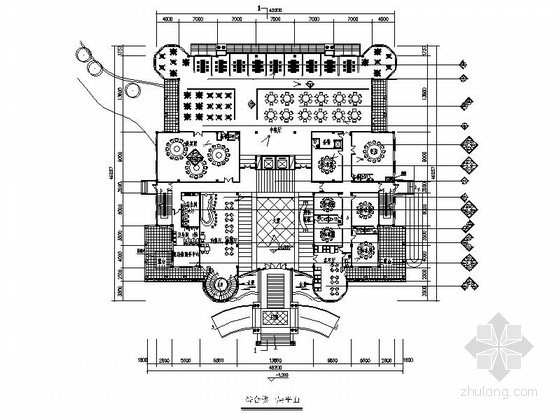 750平餐饮空间平面图资料下载-商务综合楼餐饮空间装修图
