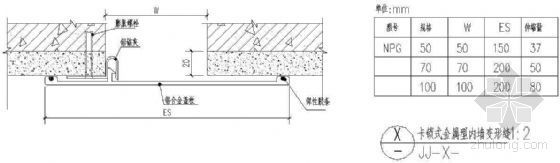 内墙卡锁型变形缝资料下载-卡锁式金属型内墙变形缝（三）