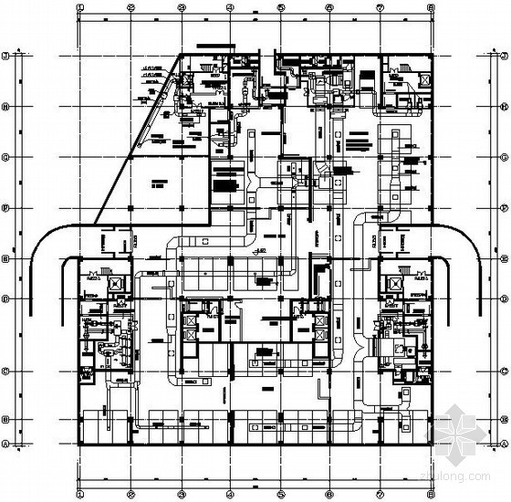 小区热水外网施工图资料下载-[烟台]高档办公大厦暖通施工图（知名设计院）