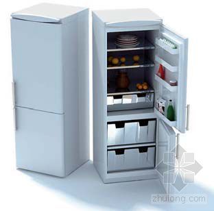 双开门冰箱平面图资料下载-双开门电冰箱054