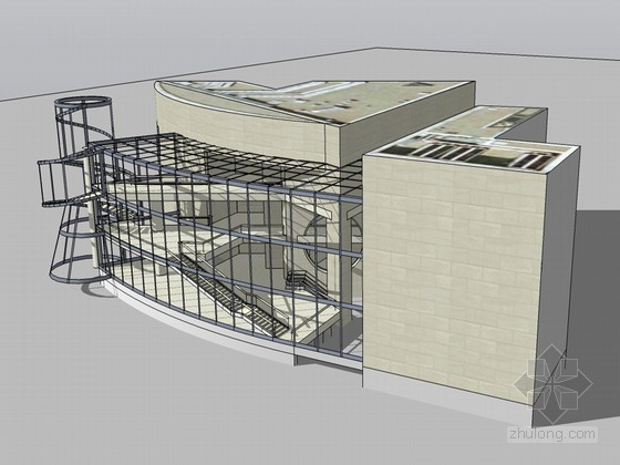 博物馆SketchUp模型下载-博物馆 