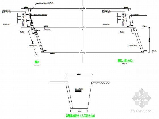 软膜天花与石膏板节点图资料下载-[甘肃]河堤抢险加固工程施工节点详图（2014年 CAD图54张）