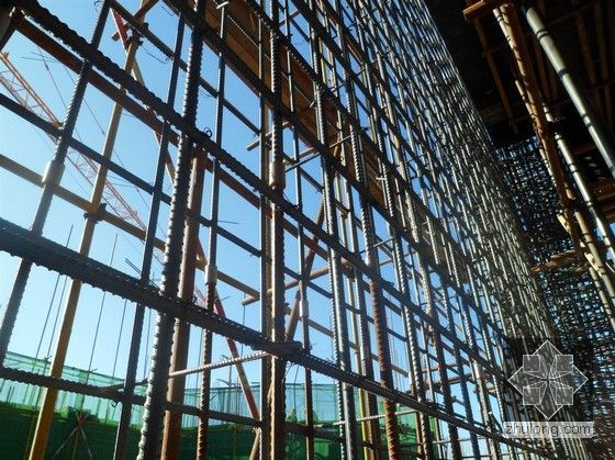 [内蒙古]商业大厦主体结构优秀施工质量创优汇报（青山杯 大量工程照片） -剪力墙钢筋绑扎质量