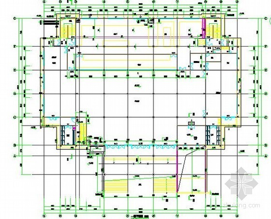 [湖南]2015年小学校项目建设工程量清单(风雨操场 全套施工图纸)-风雨操场首层平面图 