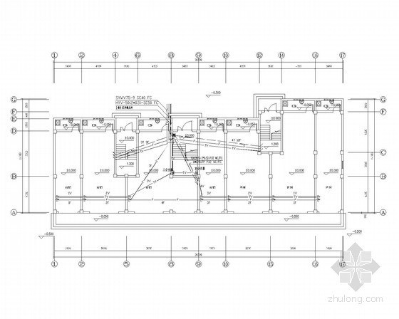 多层商住楼设计图资料下载-多层商住楼电气施工图20张