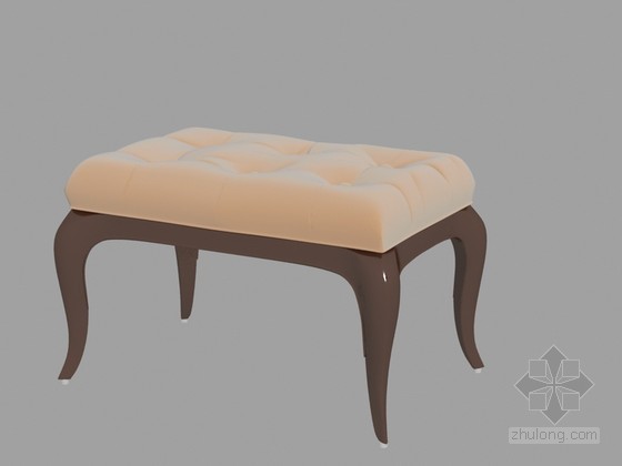 易拉罐凳子模型资料下载-古典妆凳3D模型下载
