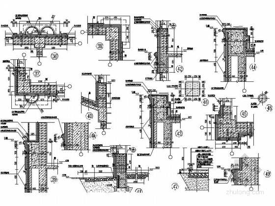 [吉林]两层西班牙风格会所建筑施工图（2014.5）-两层西班牙风格会所建筑大样图