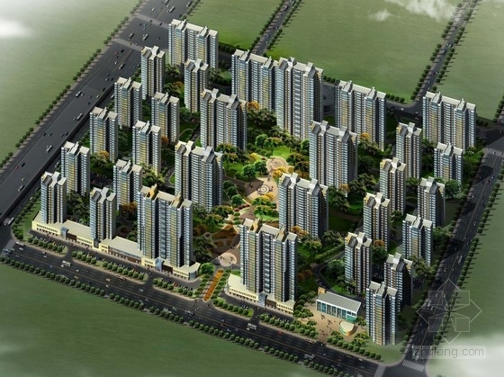 高层住宅区规划方案资料下载-[北京]Artdeco风格高层住宅区规划设计方案文本（经典住宅区设计方案）