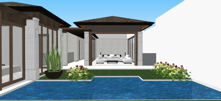 [梁志天]三亚海棠湾海棠之星住宅项目A型别墅室内外深化设计方案（JPG+CAD）-20160510A户型模型1