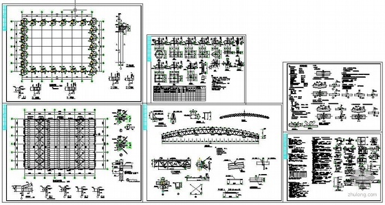 混凝土结构屋架施工资料下载-某钢屋架厂房结构施工图