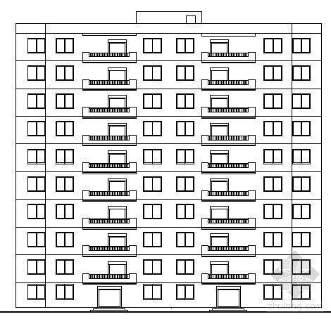 点式模型高层su资料下载-[江苏省]点式小高层住宅楼建筑扩初图