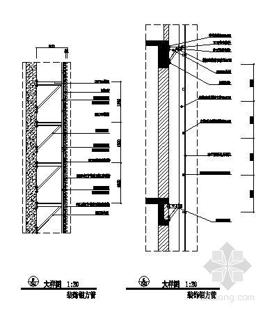 铝方管详图资料下载-铝方管施工大样图5