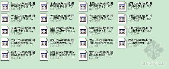 辽宁省信息价查询资料下载-辽宁省2006年第6期（园林）各地参考价