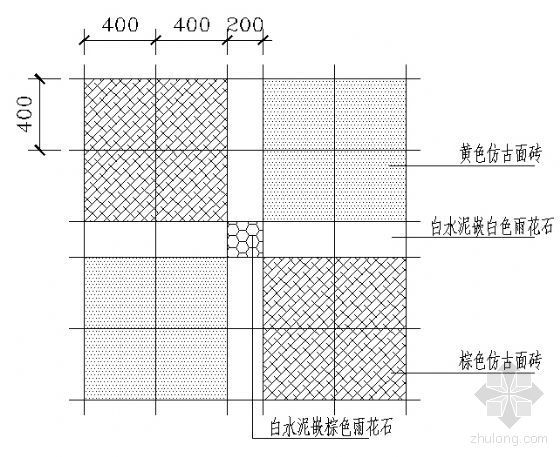 仿古铺装CAD资料下载-仿古面砖铺装详图