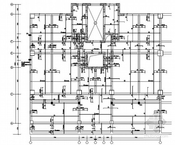 多层筏板基础施工图资料下载-框剪结构住宅楼结构施工图（17层 筏板基础）