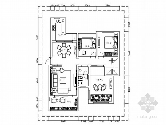 室内设计小别墅资料下载-富丽豪华欧式风格两层小别墅室内设计装修施工图（含效果）