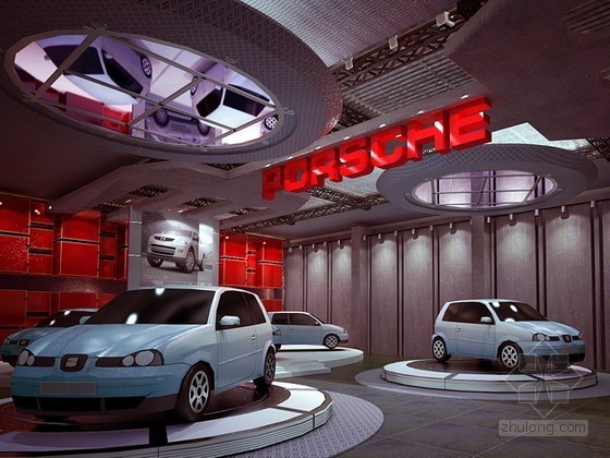 展示展厅设计3D资料下载-汽车展厅3d模型下载