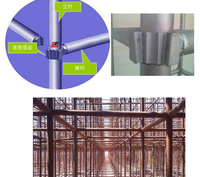 [云南]框剪结构商住楼工程绿色施工方案-搭设效果