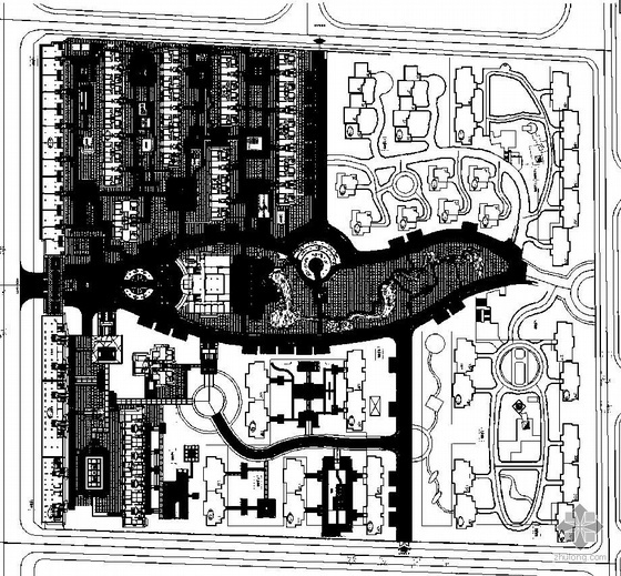 山西小区园林景观施工图全套