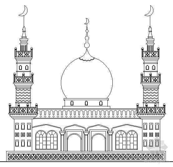 清真寺建筑模型SU资料下载-米泉某清真寺建筑施工详图