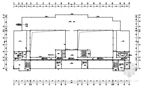 办公楼弱电CAD平面资料下载-某学校5层办公楼弱电平面图