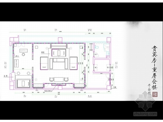 中式办公室装修效果资料下载-[北京]中式古色古香私人会所概念设计方案（含效果图）