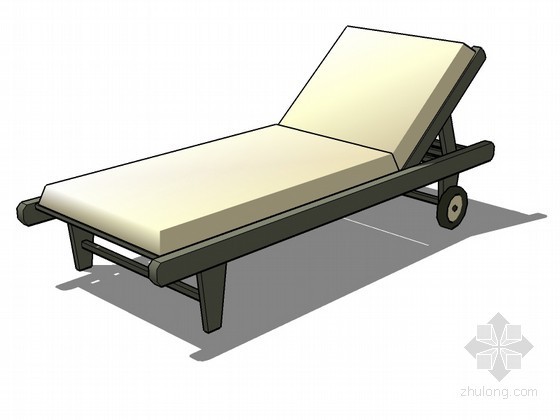 室外躺椅CAD图库资料下载-室外躺椅