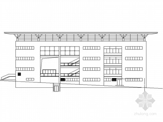 大型会展中心CAD资料下载-某四层大型会展中心建筑扩初图