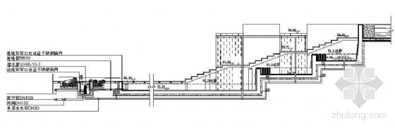 跌水游泳池资料下载-跌水给排水布置图