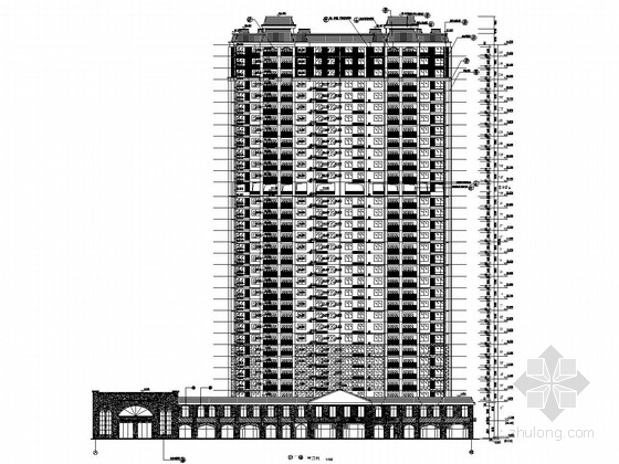 格高层住宅施工图资料下载-[南宁]31层（2层底商）高层住宅楼建筑结构全套图