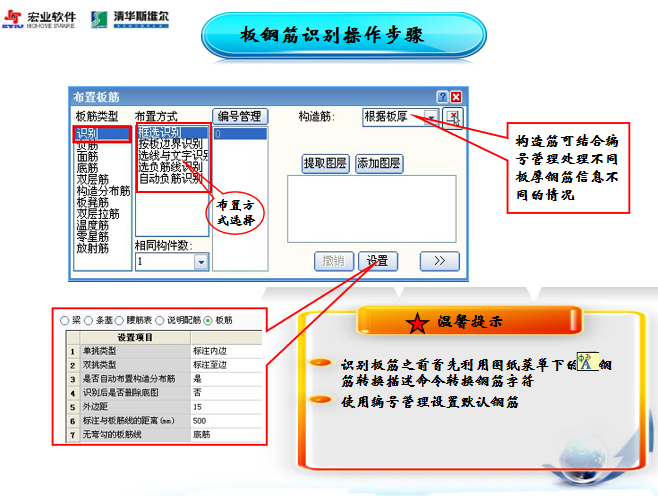 斯维尔土建培训大纲-板钢筋识别操作步骤