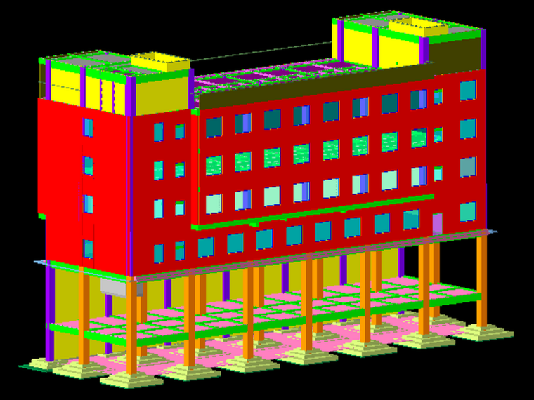 住宅楼框架结构毕设资料下载-西安框架住宅楼BIM投标毕业设计