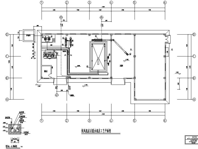 屋面防水工艺剖面资料下载-脱水机房工艺布置节点详图