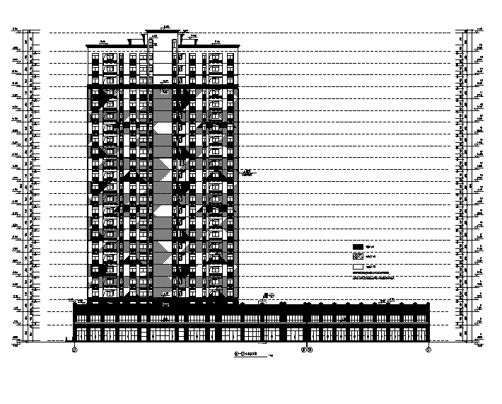 框架结构商业住宅资料下载-[合肥]高层框架结构住宅及商业建筑施工图（含多栋及水暖电图纸）