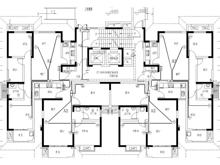 [河南]第一火电建设公司棚户区30层住宅楼电气全套设计图纸-复件火电6电气t6-Model6.jpg