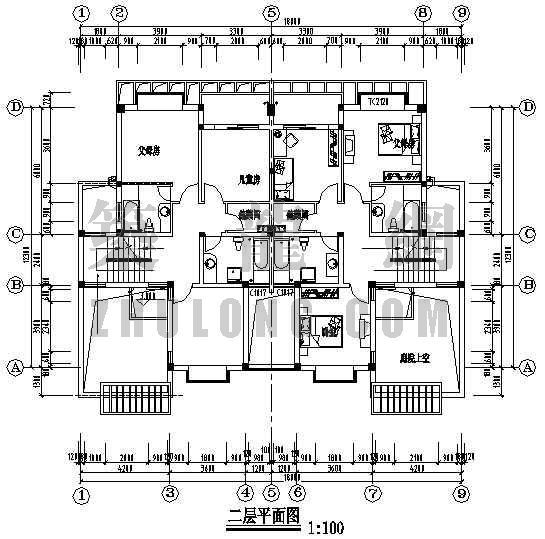 轻钢结构别墅设计施工图资料下载-某别墅设计施工图