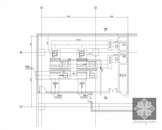[北京]商业综合楼暖通空调通风系统设计施工图（著名院作品）-空调机房平面图
